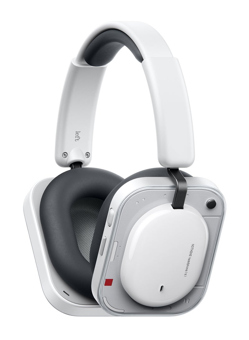 Nothing Headphone (a) Wireless Over Ear Headphones with Active Noise Cancelling, Up to 135 Hours of Battery Life, Hi-Res, LDAC, Tactile Controls - White White - Image 2