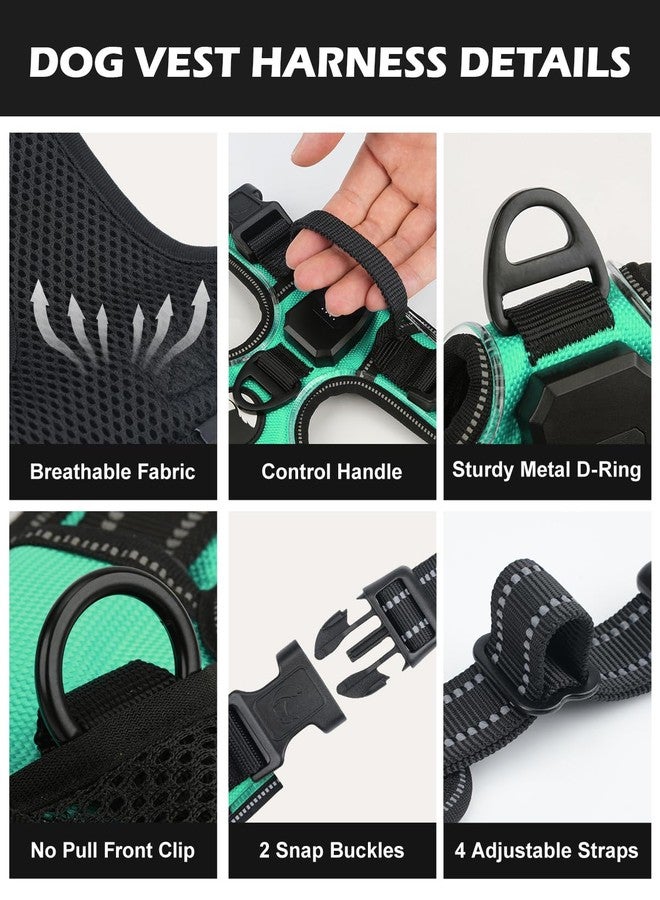 Joytale Light Up Dog Harness, No Pull Dog Harness USB Rechargeable for Night Walking with 3 Lightning Modes and Soft Handle, Adjustable Reflective Lighted Safety Vest,Green, L - Image 5