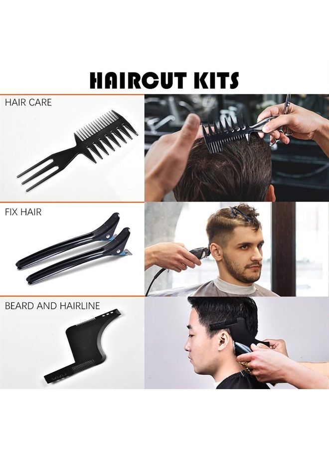 FaHaner Barber Cape with Adjustable Snap 164 x 145cm Hair Cutting Cape Waterproof Salon Cape and Hair Combs Hair Clips and Hair Shaper Set for Hair stylists and Barbers - Image 3