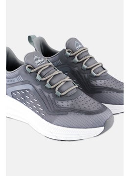 RBX Men Brand Logo Lace Up Running Shoes, Light Grey  - Image 3