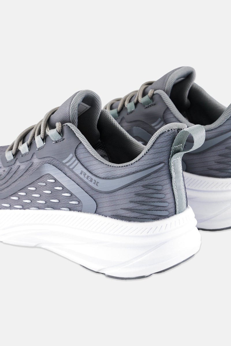 RBX Men Brand Logo Lace Up Running Shoes, Light Grey  - Image 2