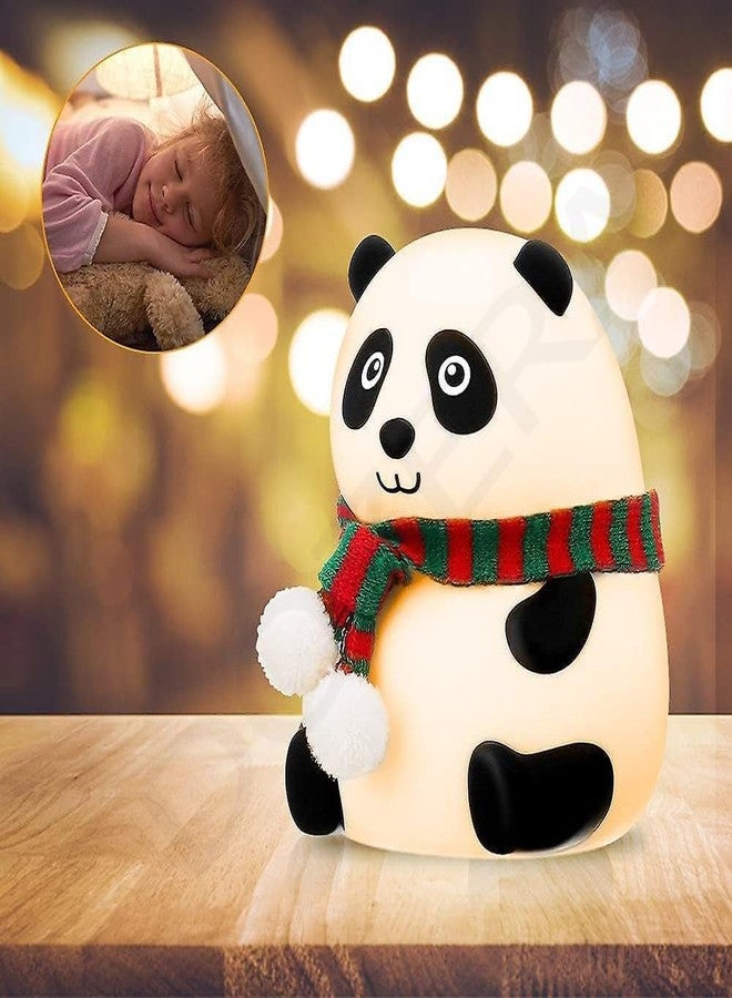 DOZERA Panda Night Lamp for Kids,Soft Silicone Panda Nursery Lights,Room Decoration,Soft Silicone USB Rechargeable 7-Color Changing Table Lamp Gifts for Toddler Children Teenage Girls. - Image 1