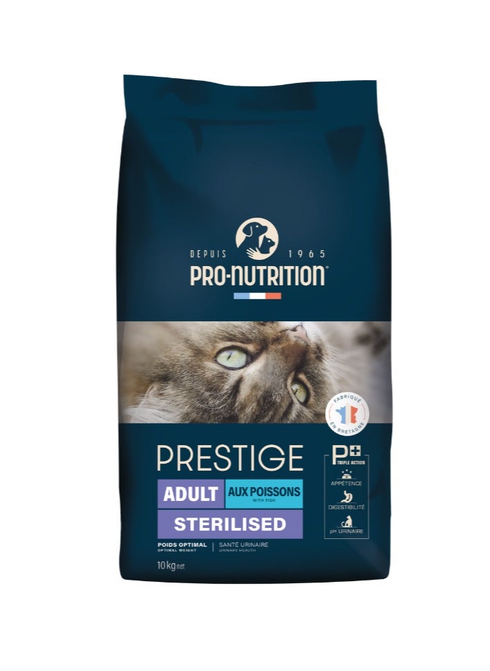 PRO NUTRITION Prestige Cat Adult Sterilised Fish 10Kg  - Image 1