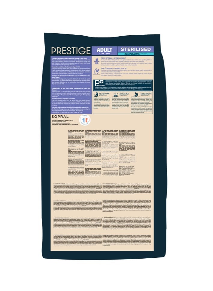 PRO NUTRITION Prestige Cat Adult Sterilised Fish 10Kg  - Image 2