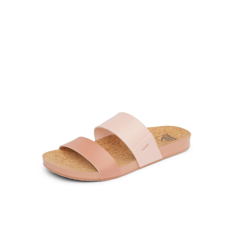 REEF Cushion Vista Womens Fashion Slide Sandal, Vegan Leather Strap, Ultra Soft Cushion Footbed, Cameo Rose Duo, 8 - Image 1