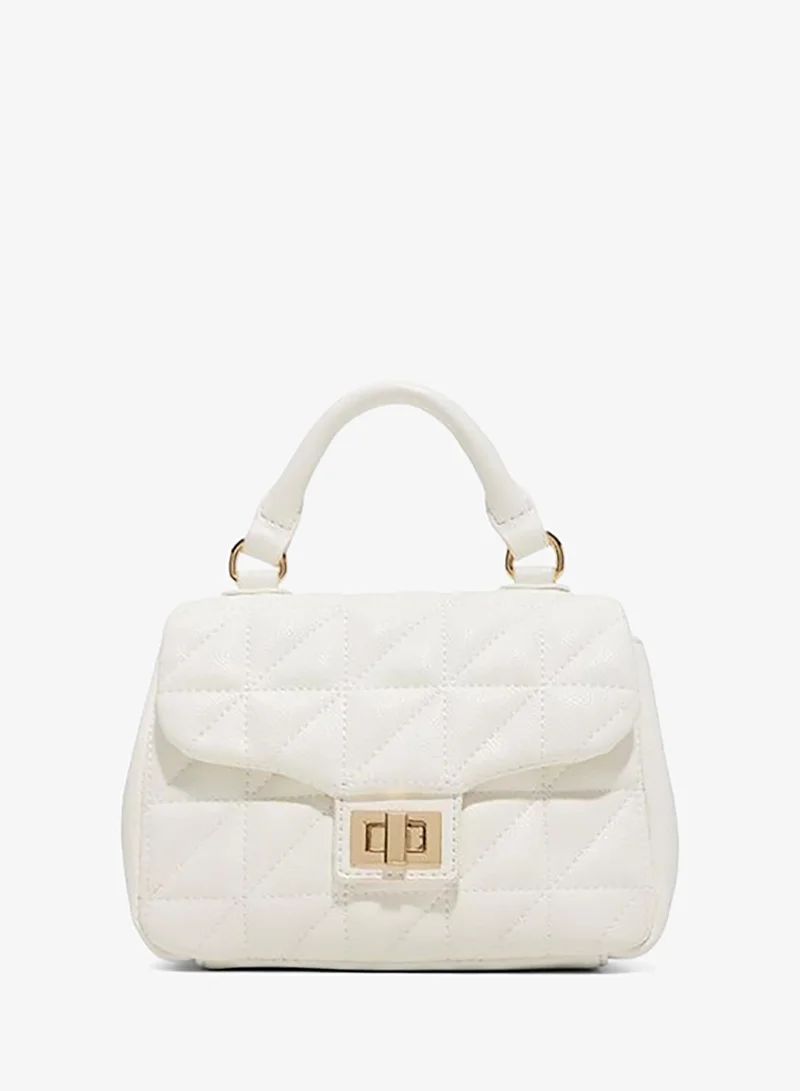 Rosiee Ladies White Top Handle Bag