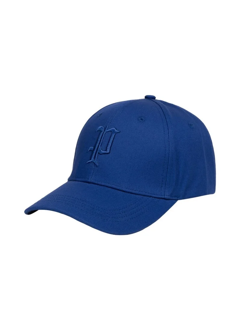 Police Gothic Monogram Cotton Baseball Cap - Cobalt Blue