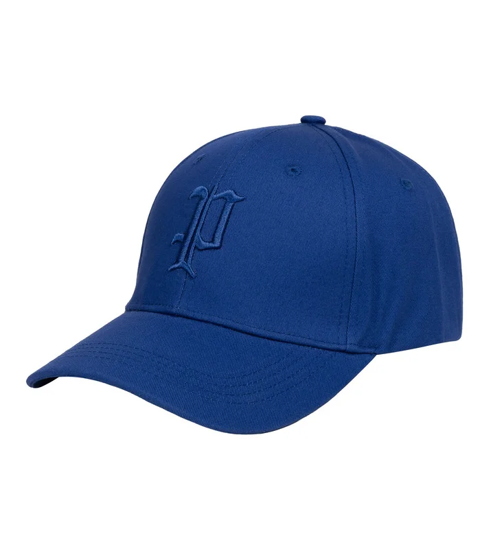 بوليس Police Gothic Monogram Cotton Baseball Cap - Cobalt Blue