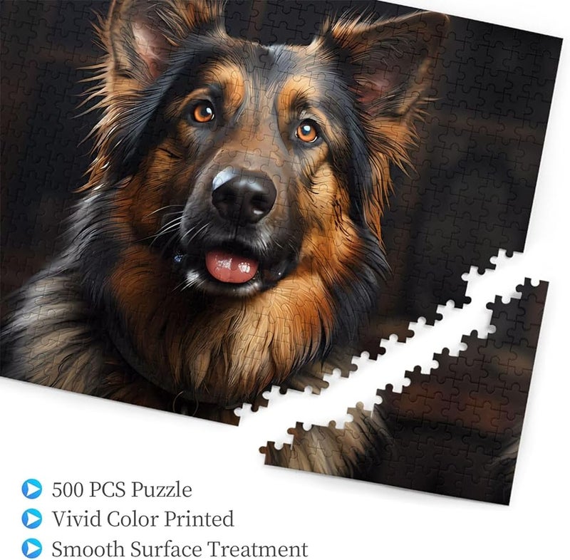 لغز الألماني شيبرد 500 قطعة للكبار ديكور المنزل 20.4 × 15 بوصة - Image 3