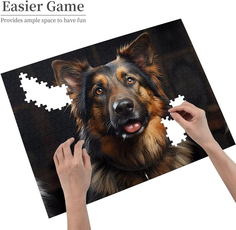 لغز الألماني شيبرد 500 قطعة للكبار ديكور المنزل 20.4 × 15 بوصة - Image 4