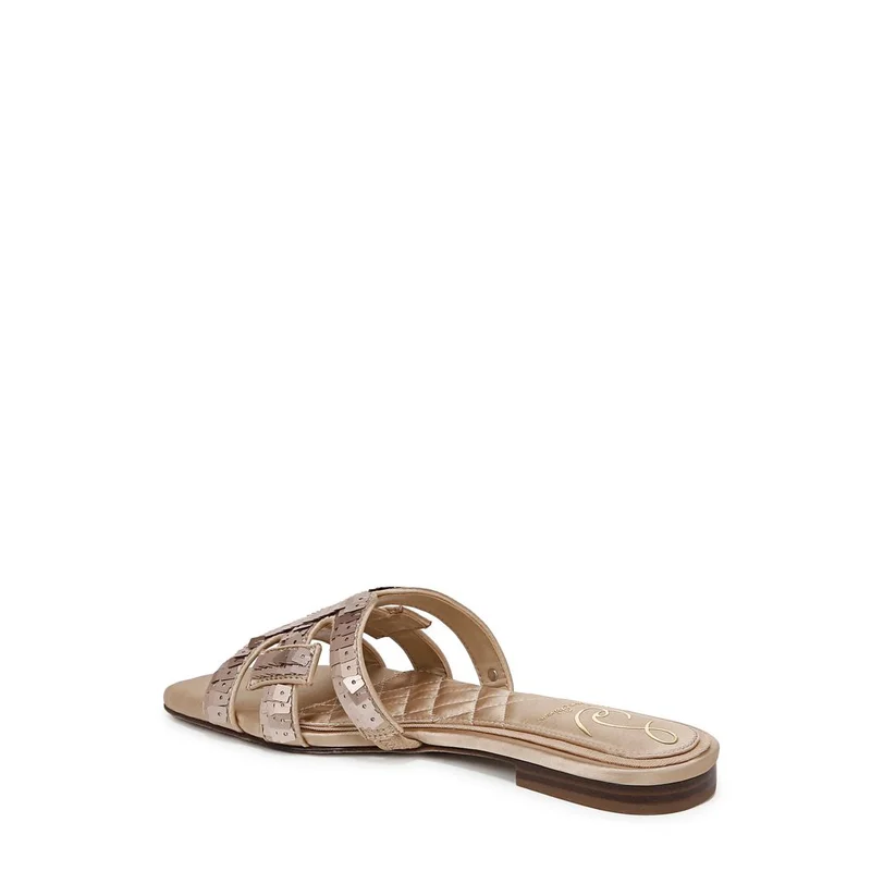Sam Edelman GOLD Bay Glamour Slide Sandal for Women | Best Price UAE