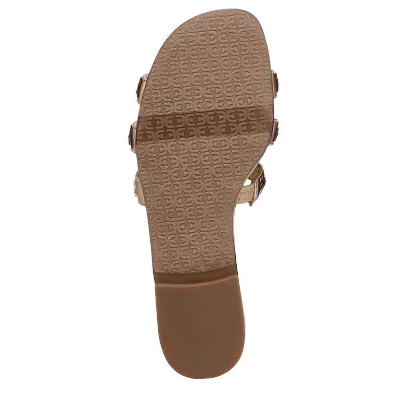 Sam Edelman GOLD Bay Glamour Slide Sandal for Women | Best Price UAE
