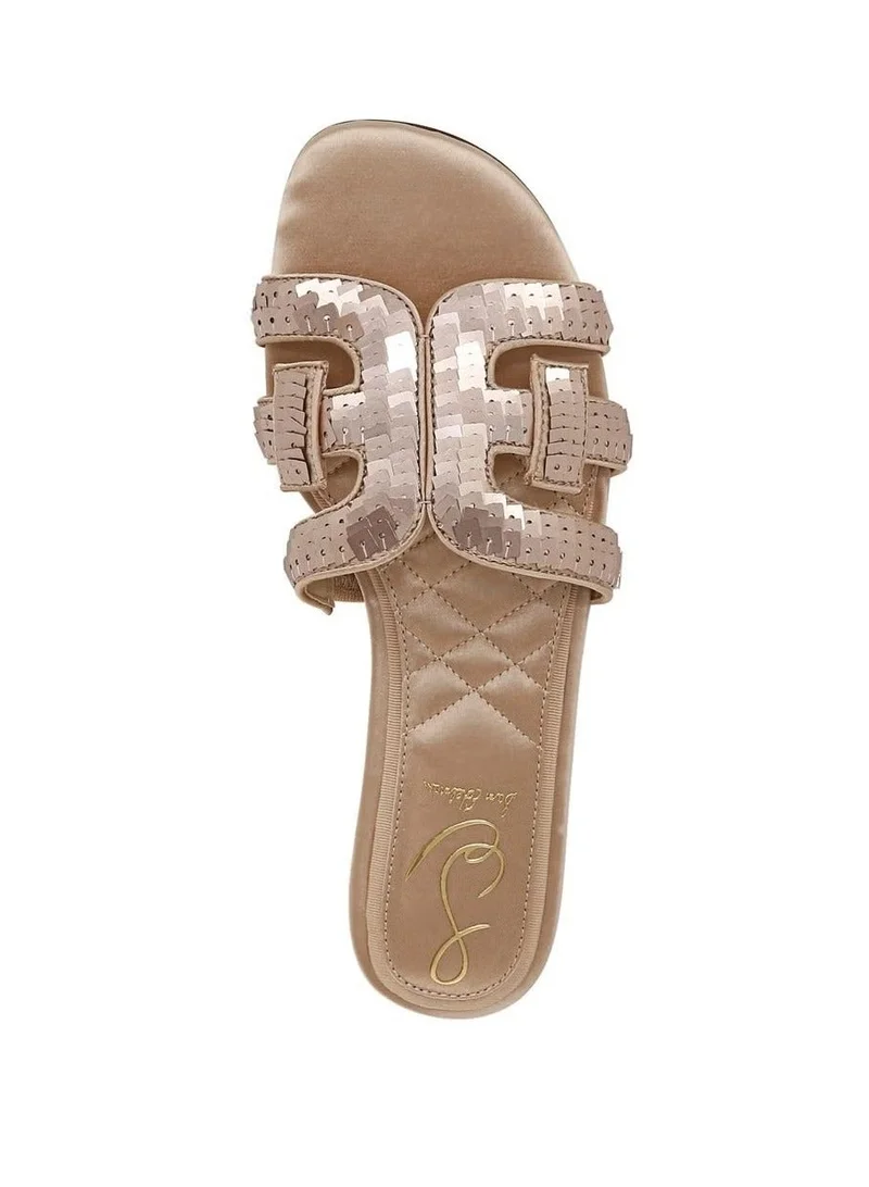 Sam Edelman GOLD Bay Glamour Slide Sandal for Women | Best Price UAE