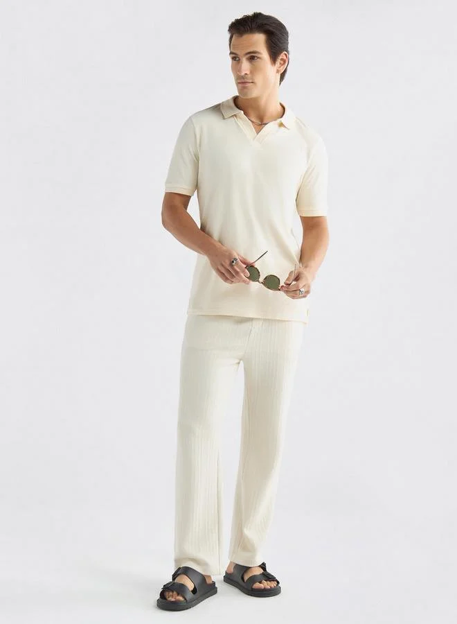 سبلاش فيڤ تيشيرت بولو سادة بأكمام قصيرة