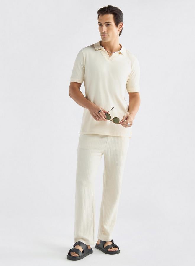 سبلاش فيڤ تيشيرت بولو سادة بأكمام قصيرة - Image 2