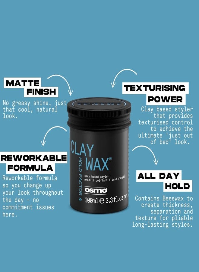 Osmo Firm Hold Clay Wax for Matte Finish Without Shine for a Natural Looking All Day Long Hold for All Hair Types 100ml (Pack of 1) - Image 2