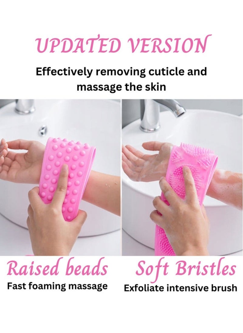 Prime by javaudan Back Scrubber for Shower Bath Scrub Body Brush Silicone Back Brush Extra Long Exfoliating Body Scrubber With Handle, Deep Clean and Invigorate Skin, for Men and Women  - Image 2