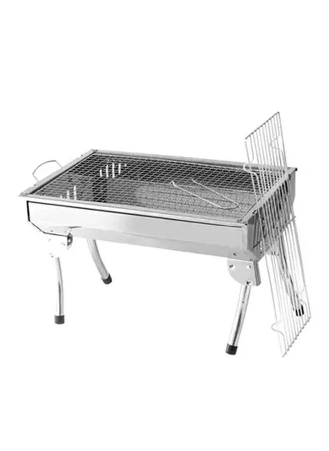 Stainless Steel Portable Travel Folding Barbecue BBQ Charcoal Grill with Legs - Silver Chrome, Lightweight, Foldable - for Camping, Picnic, Outdoor - pzsku/Z1C55CD153DD01E540B2DZ/45/_/1705235190/54e1fe56-595b-46c4-aeb2-b552aa5ec86c