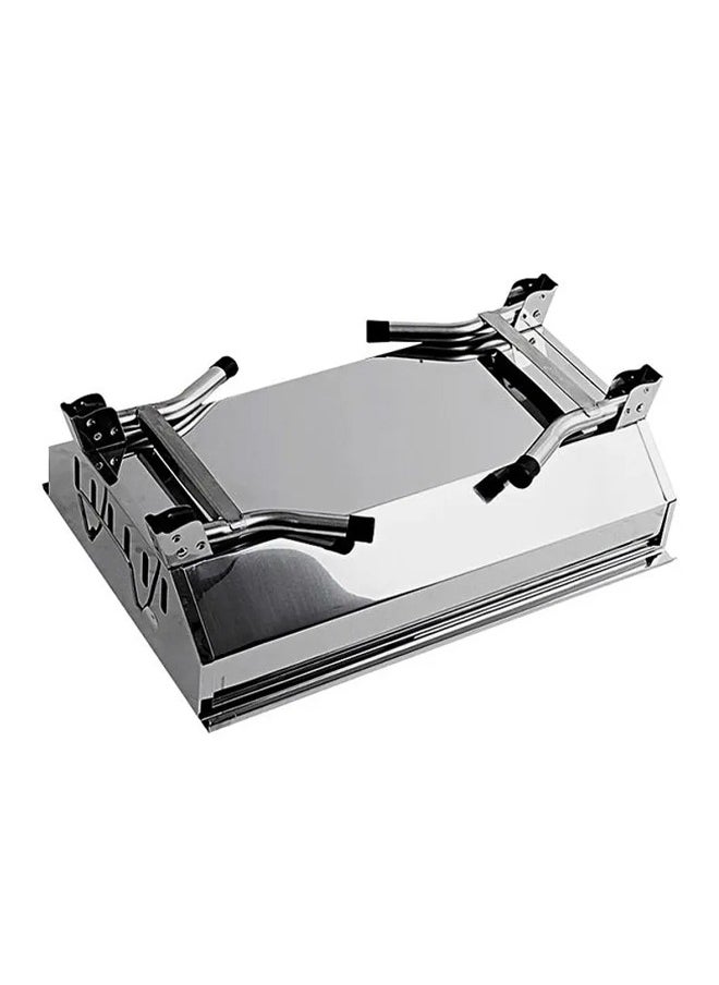 Stainless Steel Portable Travel Folding Barbecue BBQ Charcoal Grill with Legs - Silver Chrome, Lightweight, Foldable - for Camping, Picnic, Outdoor - pzsku/Z1C55CD153DD01E540B2DZ/45/_/1705235191/7d6d6474-8811-4508-a11a-59acaf0d84cc