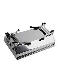 Cady One Stainless Steel Portable Travel Folding Barbecue BBQ Charcoal Grill with Legs - Silver Chrome, Lightweight, Foldable - for Camping, Picnic, Outdoor  - Image 5