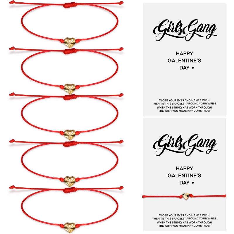 Ferreve 20 Pack Galentines Day Gifts Bulk Friendship Bracelet for Women Galentines Party Favors Heart Bracelets for Friends (Simple Style) - Image 1