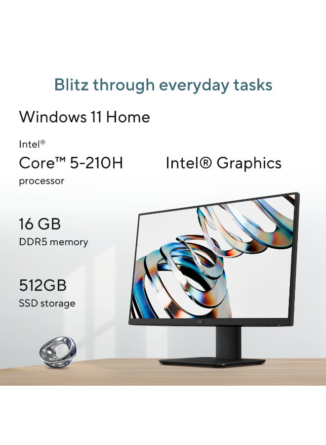 ASUS V400 AiO 23.8-Inch FHD Display, Intel Core 5 210H Processor/16GB RAM/512GB SSD/Windows 11 Home white - Image 5
