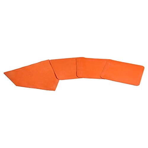 Champro Throw Down Rubber Bases, Set of 4 (Orange) - Image 1