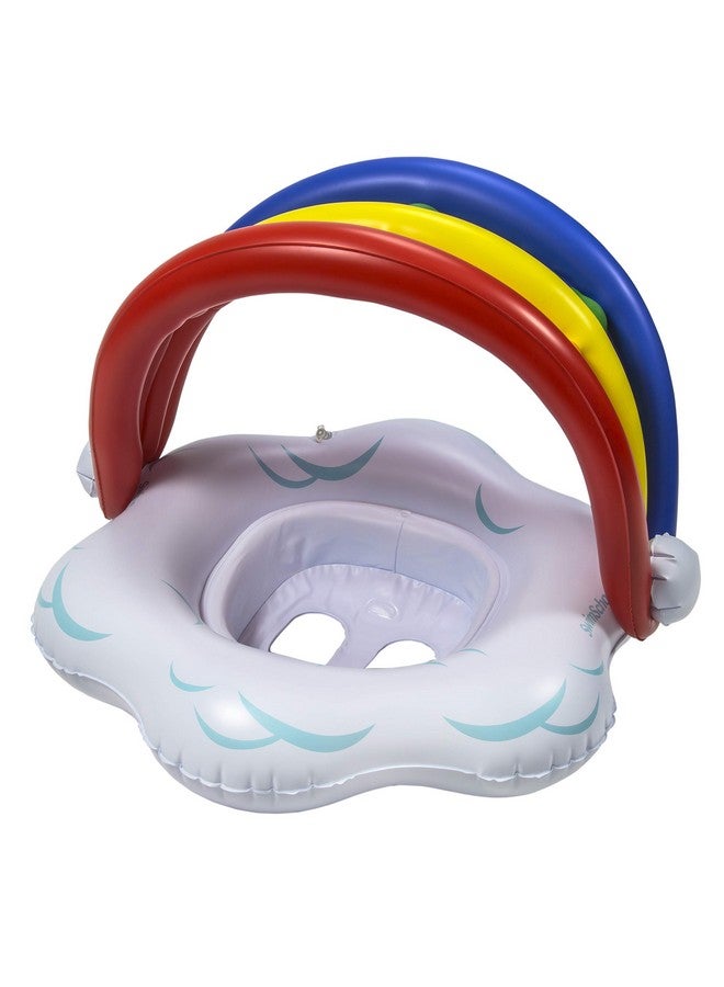 SwimSchool Rainbow Baby’S First Pool Float 6 18 Months Novelty Baby Boat With Adjustable Seat Rainbow - Image 2
