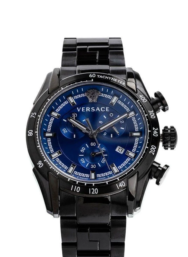 VERSACE V-Ray Movement Vertime Blue Dial Watch