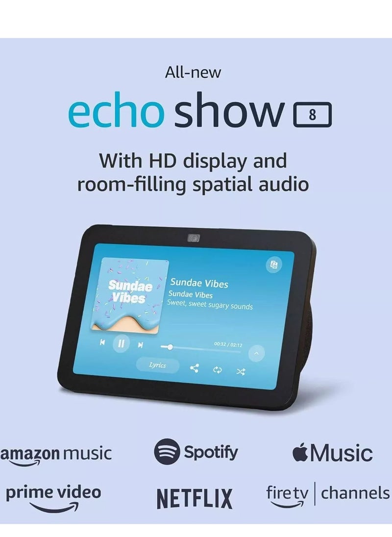 ECHO - Echo Show 8 (3rd Generation 2023 Release) Smart Display Glacier White - Image 1