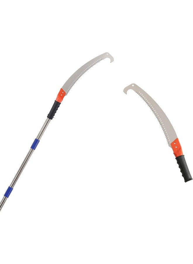 Generic Hosko  11Ft Pole Saw For Tree Trimming, Long Extension Pruning Saw, Blade Tree Trimmer Pole, Manual Pole Cutter For Yard Garden And Patios Trees Branches Cutting  - Image 4