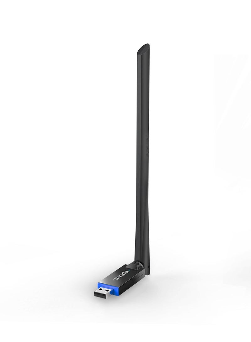 Tenda AX900 WiFi Adapter WiFi 6- Dual-Band 600Mbps 5GHz/ 286Mbps 2.4GHz, 6dBi High Gain Antenna, Wireless WiFi Adapter for Windows 11/10/7 USB WiFi Dongle，U11 Pro black - Image 1