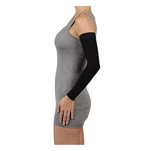 Juzo Soft 2001 20-30mmhg Max Armsleeve with Silicone Top Band for Women,Black,2 (II) MAX - Image 1