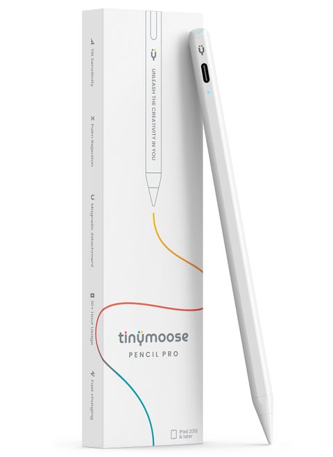 Active Digital Stylus iPad Pen Pencil Pro with Fast Charging For Apple iPad 2018 and Later White