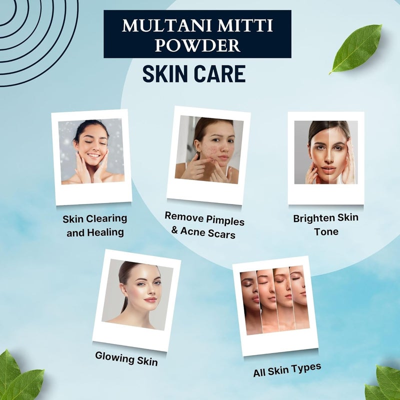 BrijBooti Organic Multani Mitti Powder 800 Grams For Face Pack Skin and Hair Fullers Earth Bentonite Powder - Image 3