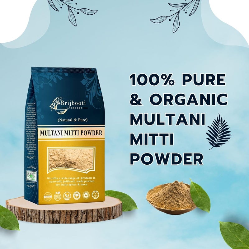 BrijBooti Organic Multani Mitti Powder 800 Grams For Face Pack Skin and Hair Fullers Earth Bentonite Powder - Image 5
