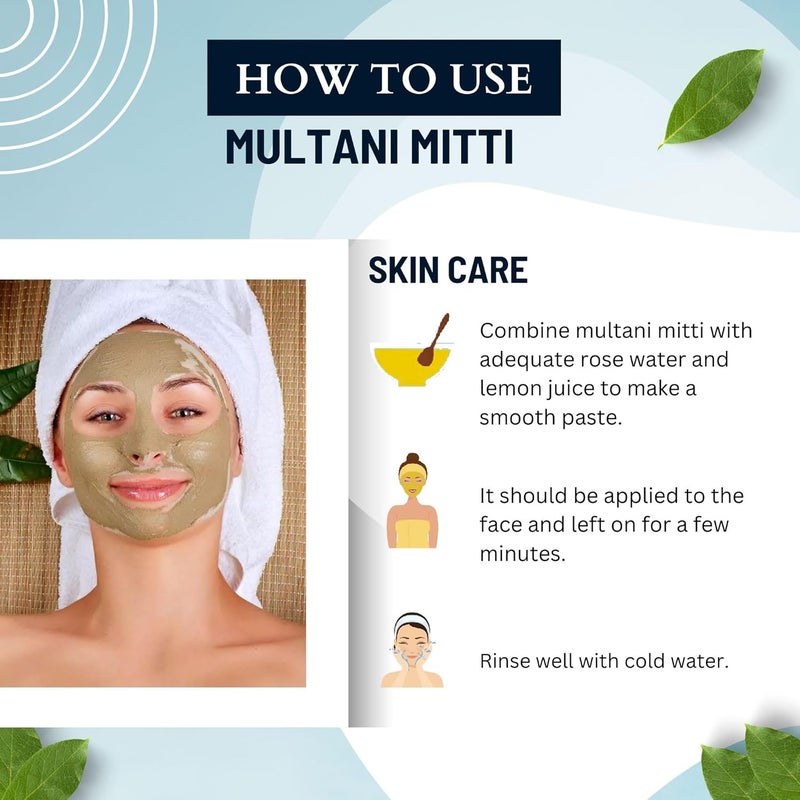 BrijBooti Organic Multani Mitti Powder 800 Grams For Face Pack Skin and Hair Fullers Earth Bentonite Powder - Image 4