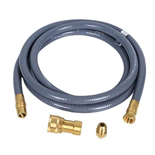 GasSaf 10 FT 1/2" ID Natural Gas Hose With Quick Connect Fitting, Conversion Kit for Gas Grill, Generator, Patio Heater and More - CSA Certified - Image 1