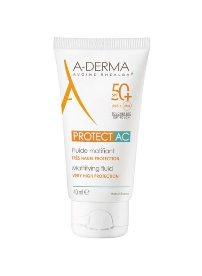 A-DERMA PROTECT AC MATIFYING FLUID SUNSCREEN FOR ACNE SKIN SPF50 + 40ML 