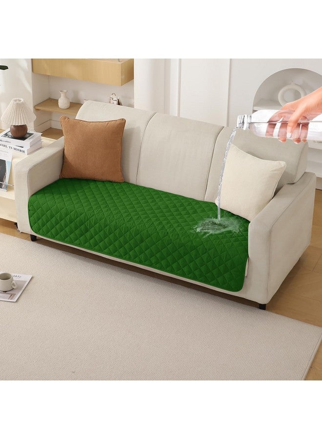 HOKIPO Quilted Waterproof Sofa Cover Mats for 1/2/3 Seater Sofa and L Shape. Make Your Own Sofa Cover Set, Mat Length 81(D) x 60(L) cm, Forest Green (AR-4963-W8) - Image 1