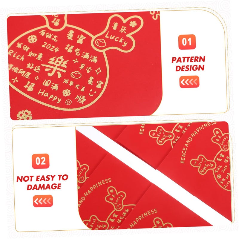 12pcs Red Envelopes Traditional Chinese Money Pockets for Spring Festival Weddings - Image 4