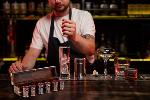 Nagina International 06 Shot Glasses With Rosewood Box - Image 2