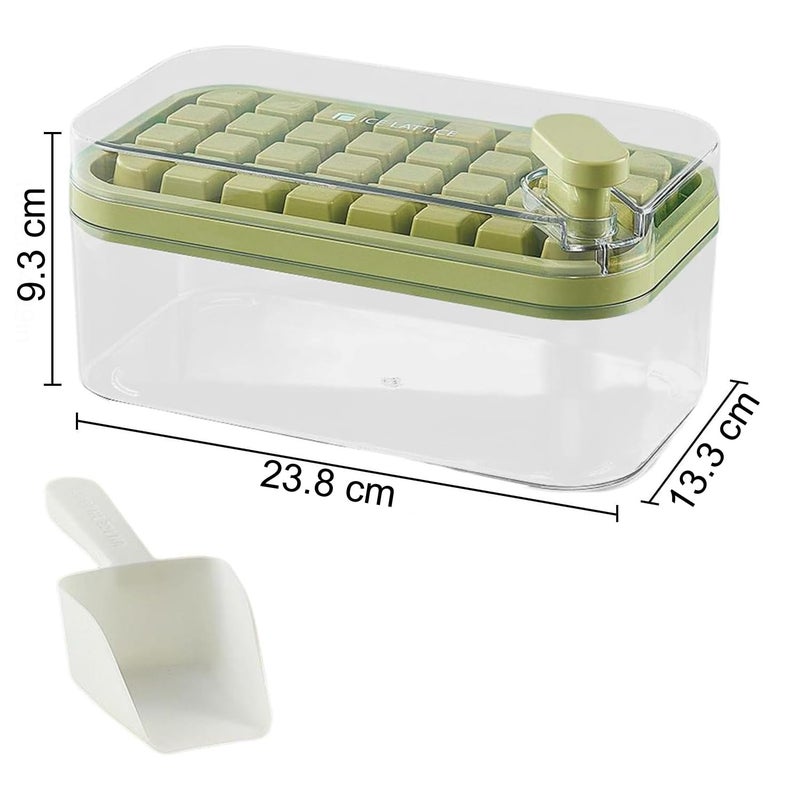 MEZON Ice Cube Tray with Bin and Lid Ice Cube Mold for Freezer Ice Tray for Fridge with Scoop - Image 2