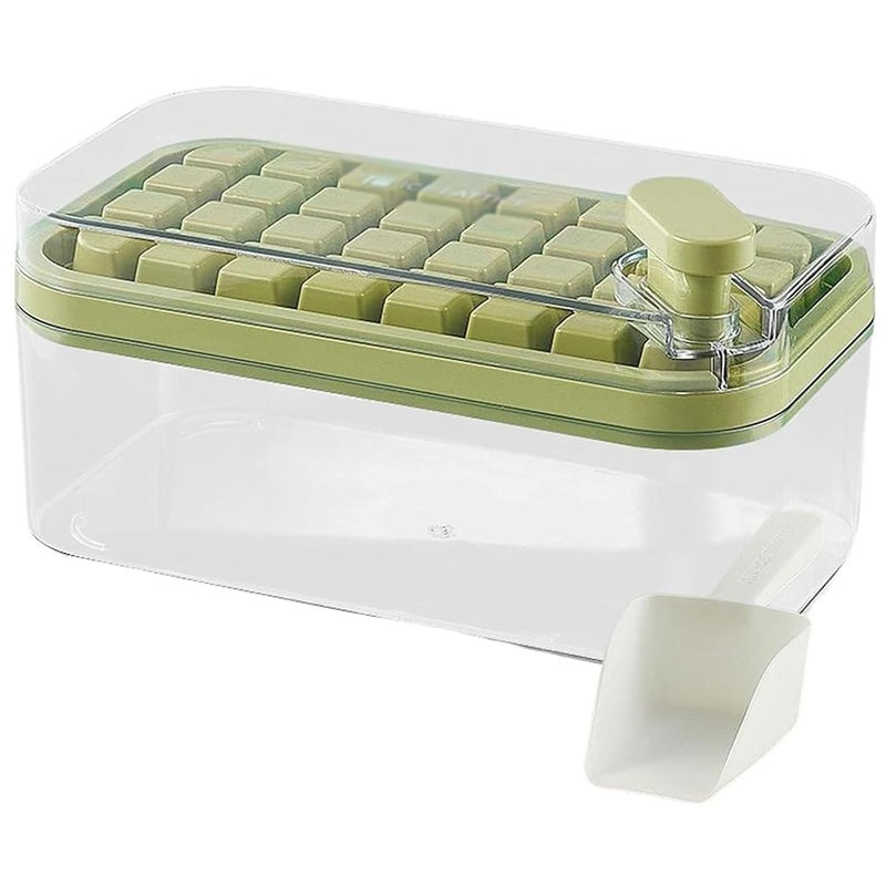 MEZON Ice Cube Tray with Bin and Lid Ice Cube Mold for Freezer Ice Tray for Fridge with Scoop - Image 1