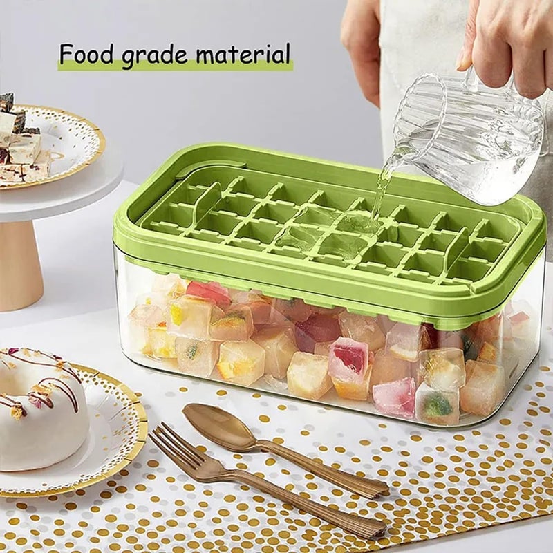 MEZON Ice Cube Tray with Bin and Lid Ice Cube Mold for Freezer Ice Tray for Fridge with Scoop - Image 4