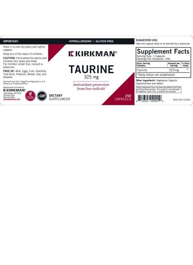 L-Taurine 325 mg Capsules - Hypo - 250 ct. - pzsku/Z1C566DE791982F1260FCZ/45/_/1689279113/9c93b632-568d-4fd3-9948-83a36fd64381