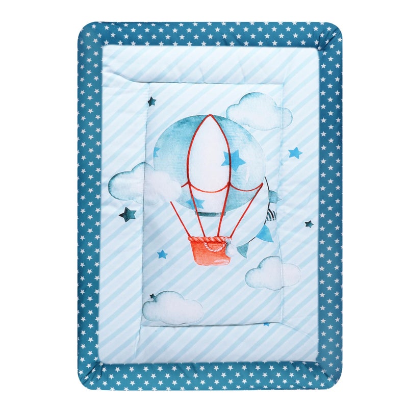 Remixon REMIXON Blue 3 Pillows & Rectangle Shape Balloons Theme Cotton Baby Bed for 0-1 Year BB110  - Image 5