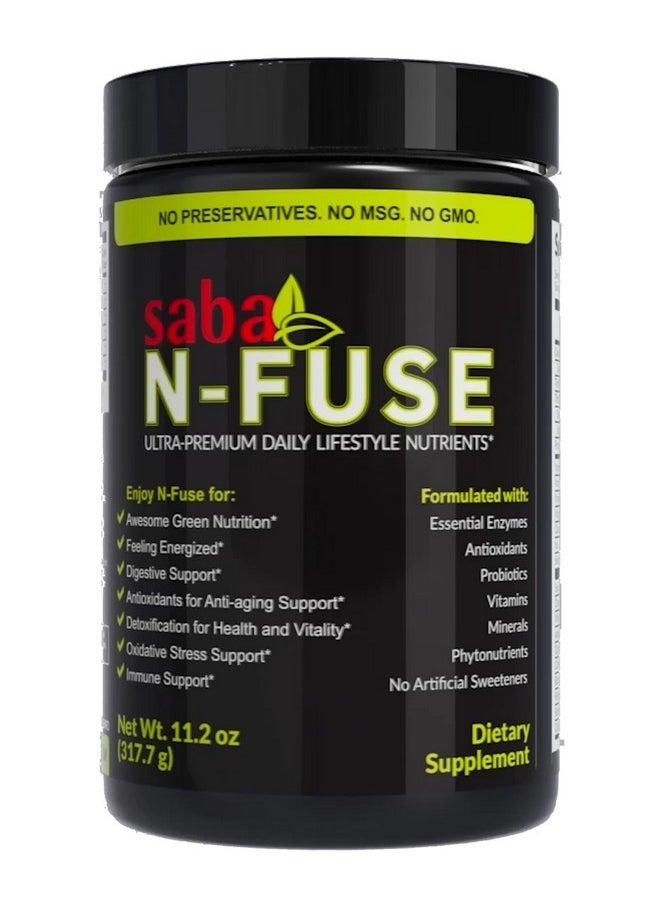 Saba Kombucha Saba N-Fuse: Super Greens for Immune Support, Digestion, & Energy (30 Servings)  - Image 1