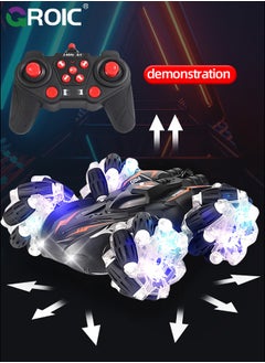 GROIC RC Stunt Car, 2.4GHz 4WD Remote Control Toy Cars, Double Sided Rotating Off Road Vehicle 360° Flips with Lights Music, RC Stunt Car Toys 2.4Ghz & Controlled Remote Control Twist Cars  - Image 3