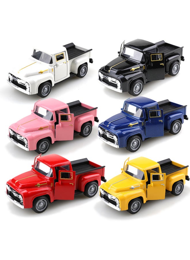 Bagged Retro Xiaohong To Deliver The Same Classic Car Alloy Pickup Toy Car Model Miyagi Truck-Color:(bubble Bag) 1: 38 Special Retro Pickup Truck White  - Image 3